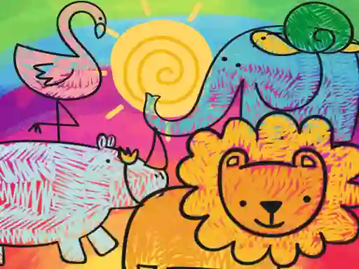 Spel Little Animals Coloring aanlyn