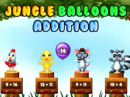 Spel Jungle Balloons Addition aanlyn