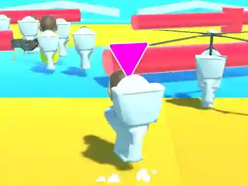 Spel Fall Boys Skibidi Toilet aanlyn
