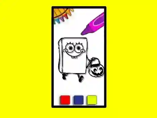 Spel SpobgeBob Halloween Coloring Book aanlyn