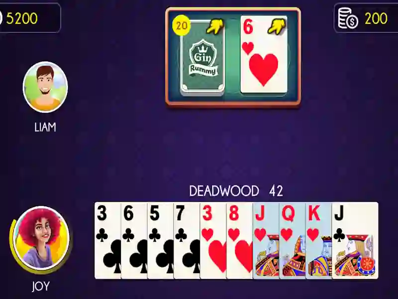 Spel Gin Rummy aanlyn