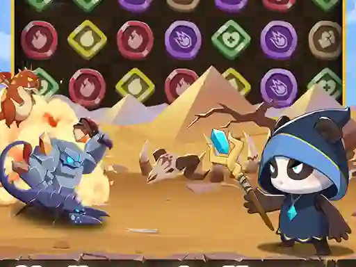 Spel Legend of Panda Match 3 & Battle aanlyn