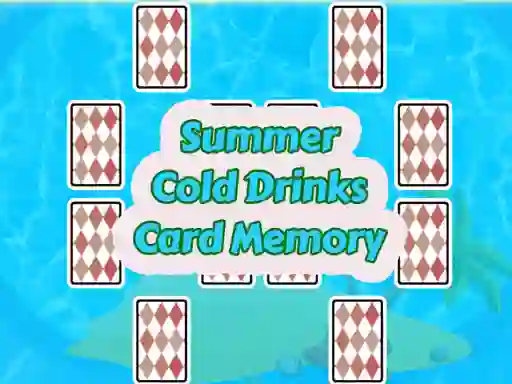 Spel Summer Cold Drinks Card Memory aanlyn