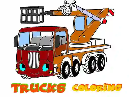 Spel Funny Trucks Coloring aanlyn