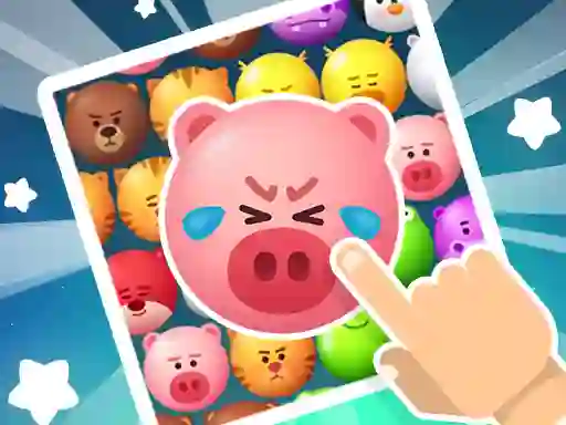 Spel Crazy Zoo Swipe Match 3 Puzzle aanlyn