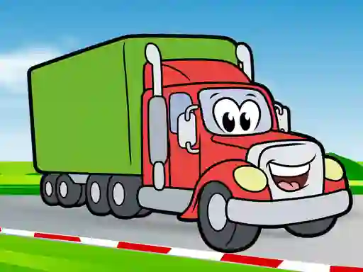 Spel Happy Trucks Coloring aanlyn