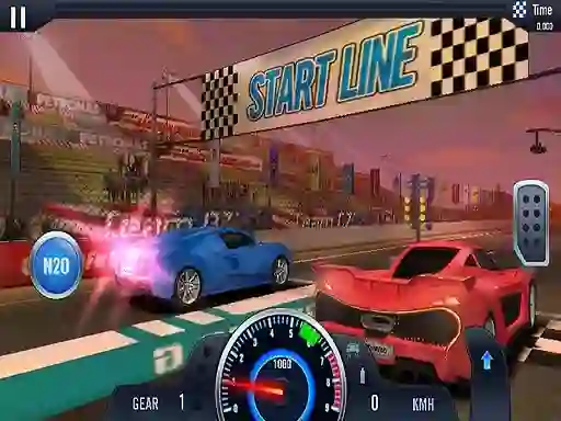 Spel Fast Line Furious Car Racing aanlyn