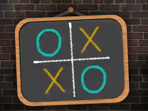 Spel Tic Tac Toe blackboard aanlyn
