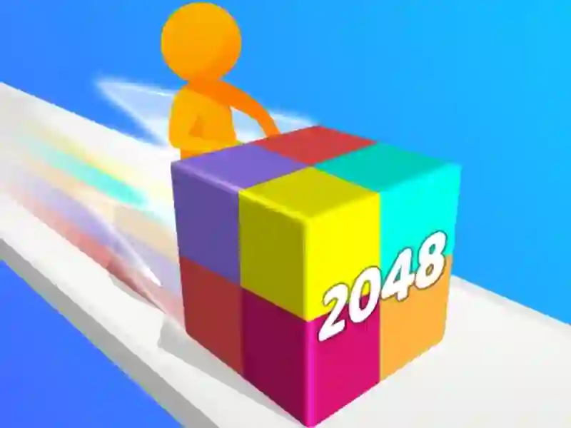 Spel Geometry Stack 2048 Run aanlyn
