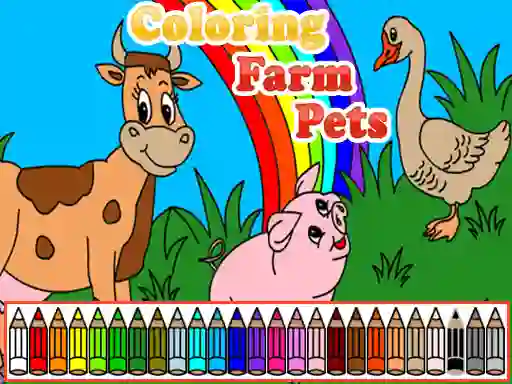 Spel Coloring Farm Pets aanlyn