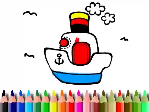 Spel Back to School: Boat Coloring aanlyn