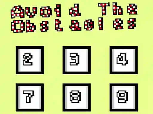 Spel Avoid the obstacles aanlyn