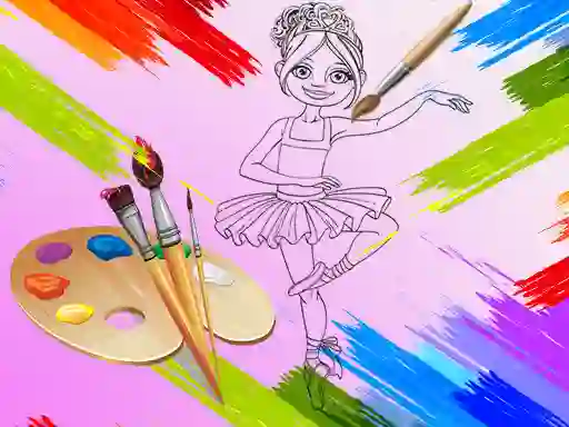 Spel Little Ballerinas Coloring aanlyn