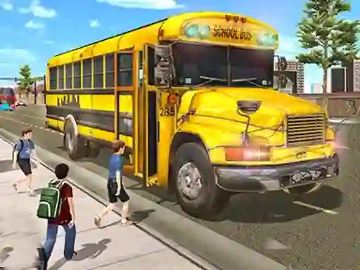 Spel City School Bus Driving aanlyn