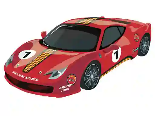 Spel Sport Cars Coloring aanlyn
