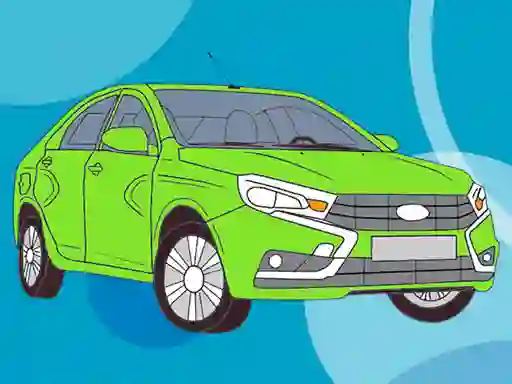 Spel Russian Cars Coloring Book aanlyn