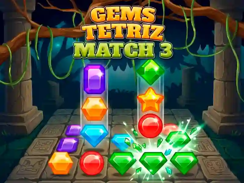 Spel Gems Tetriz Match 3 aanlyn