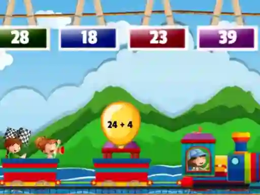 Spel Math Train Addition aanlyn