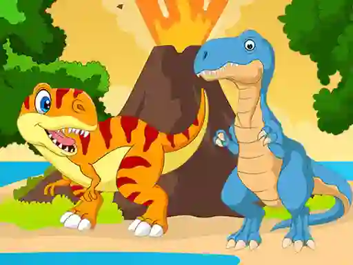Spel Dino Jigsaw aanlyn