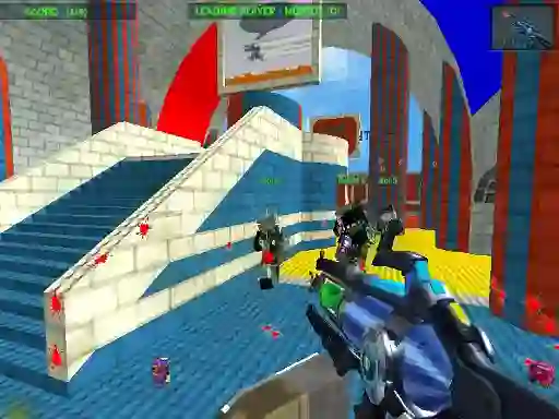Spel Blocky Gun Paintball 3 aanlyn