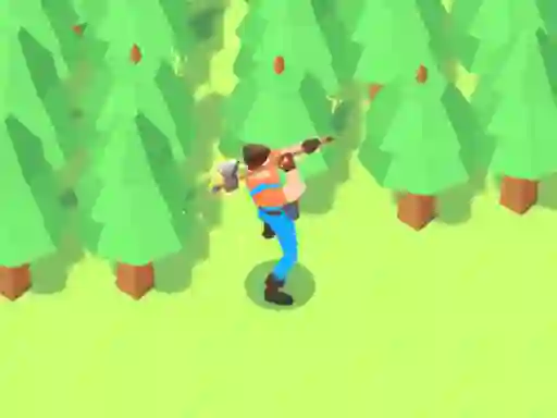 Spel Idle Lumberjack 3D aanlyn
