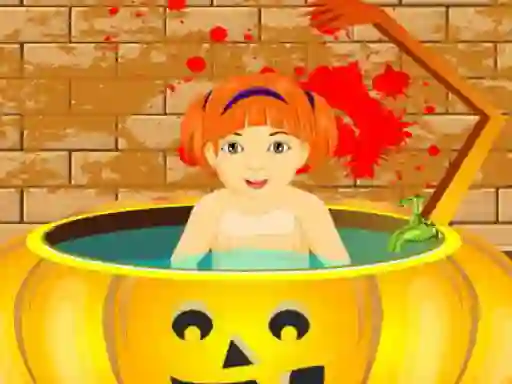 Spel Little Baby Halloween Bathing aanlyn