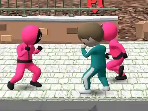 Spel Squid Game Multiplayer Fighting aanlyn
