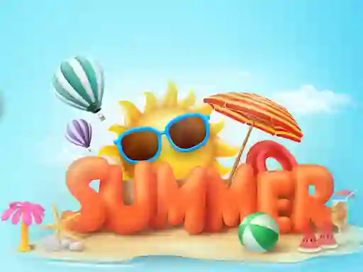 Spel Happy summer jigsaw puzzle aanlyn