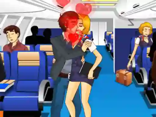 Spel Air Hostess Kissing aanlyn