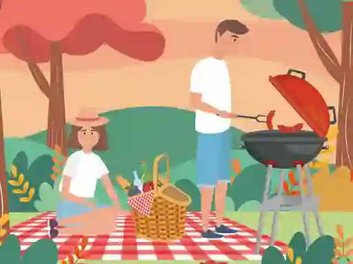 Spel Barbecue Picnic Hidden Objects aanlyn