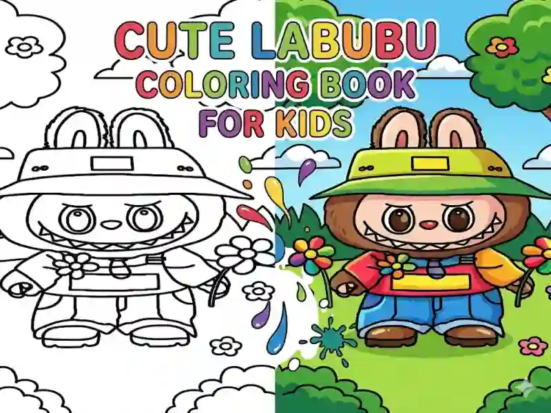 Spel Cute Labubu Coloring Book for Kids aanlyn