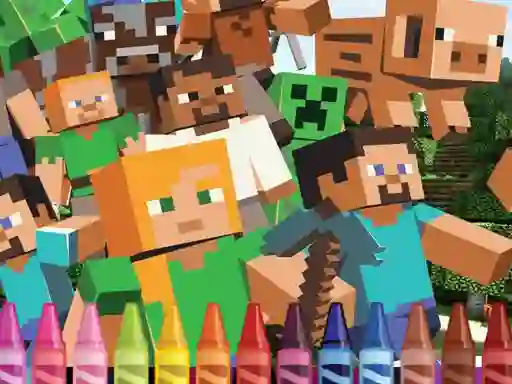 Spel 4GameGround Minecraft Coloring aanlyn