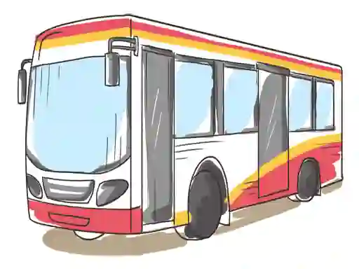 Spel Cartoon Bus Slide aanlyn