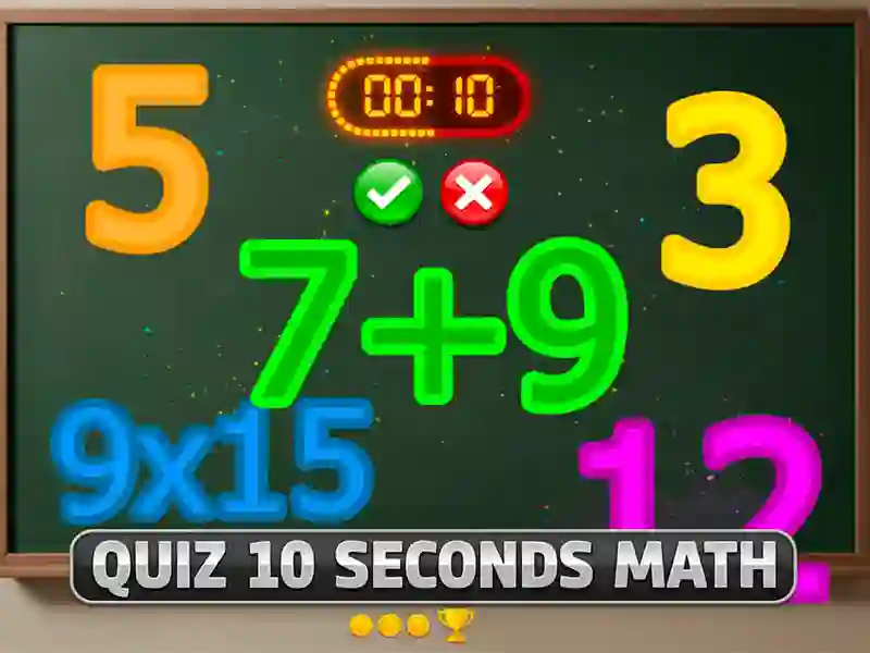 Spel Quiz 10 Seconds Math aanlyn