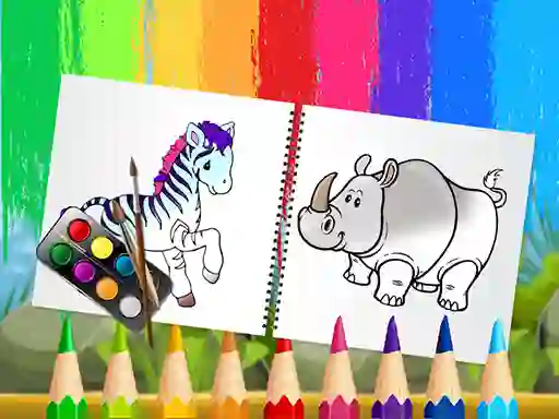 Spel Funny Animals Coloring Book aanlyn