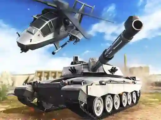 Spel Strategy of war. Tanks and helicopters aanlyn