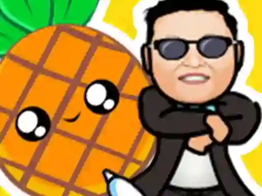 Spel Pineapple and pen vs gangnam style aanlyn