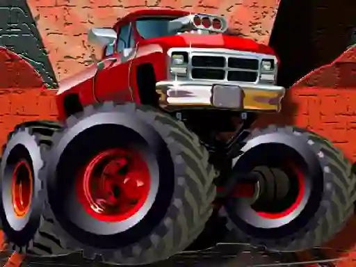 Spel Crazy Monster Trucks Puzzle aanlyn