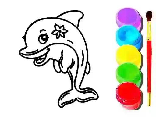 Spel Dolphin Coloring Book aanlyn