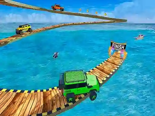 Spel Impossible Tracks Jeep Stunts Driving aanlyn