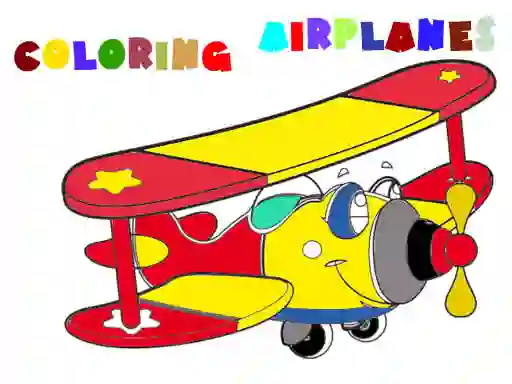 Spel Coloring Book Airplane 2 aanlyn