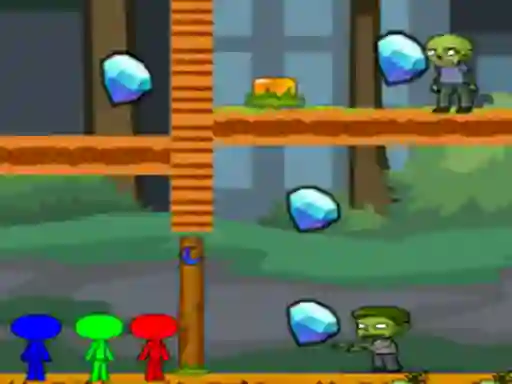 Spel StickMan Bros Vs Zombies aanlyn
