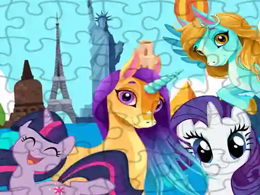 Spel Unicorns Travel The World Puzzle aanlyn