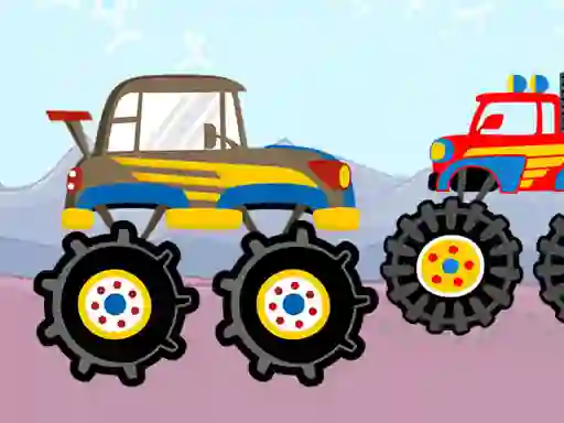 Spel Fun Monster Trucks Jigsaw aanlyn