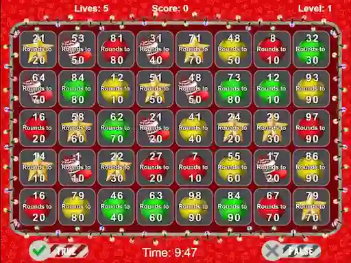 Spel Christmas Number Crunch Rounding aanlyn