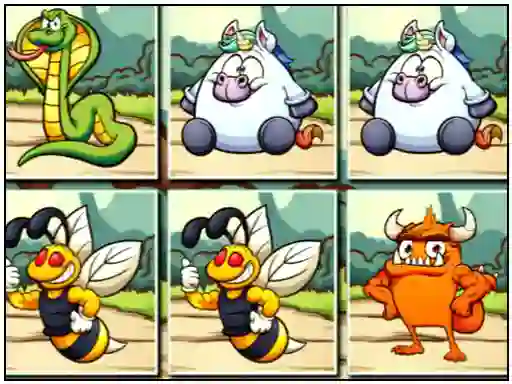 Spel Animals Memo Match aanlyn