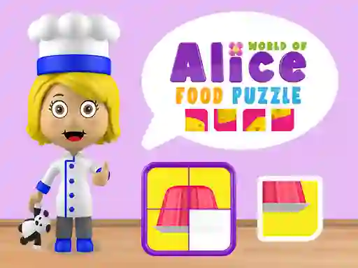 Spel World of Alice Food Puzzle aanlyn