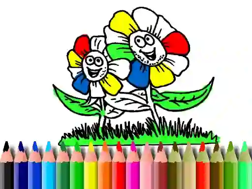 Spel Back to School: Flowers Coloring aanlyn