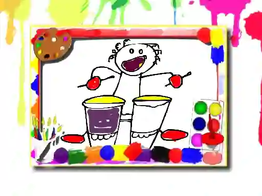 Spel Music Coloring Book aanlyn