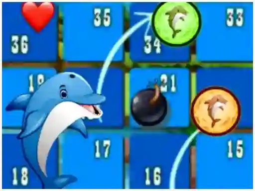 Spel Dolphin Dice Race aanlyn